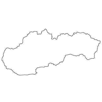 スロバキア共和国無料フリーイラスト｜無地(白)